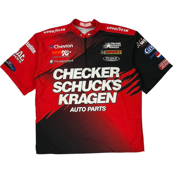 Checker Schuck's Kragen Racing Shirt - 2XL - Red Polyester