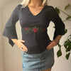 Vintage black Unbranded Long Sleeve Top - womens small