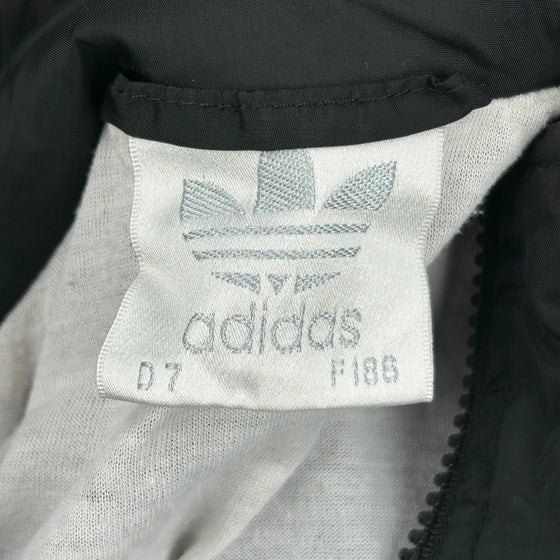 3 Stripes Adidas Track Jacket - Large Black Polyamide