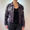 Vintage purple Onyx Leather Jacket - womens small