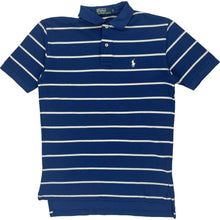  Polo by Ralph Lauren Striped Polo Shirt - Small - Blue Cotton