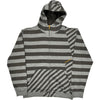 Oakley Striped Hoodie - Large - Grey Cotton Blend