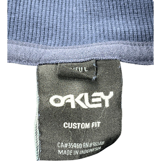 Oakley Custom Fit Contrast Stitch Sweatshirt - Large - Blue Cotton Blend