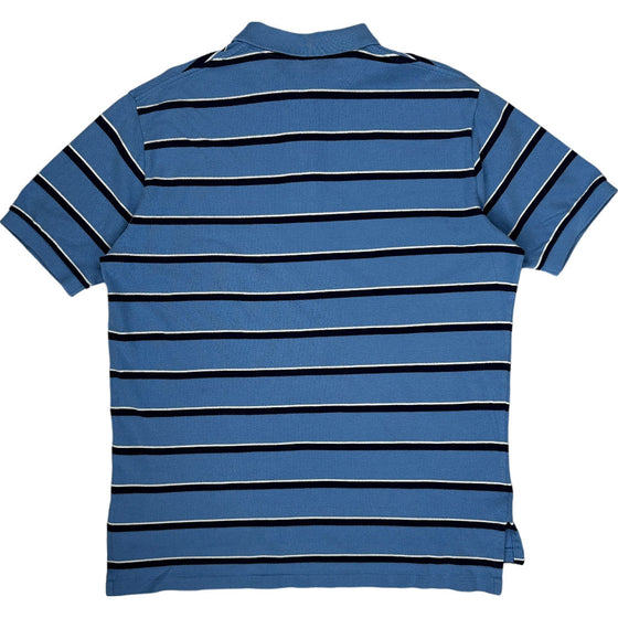 Polo Ralph Lauren Striped Polo Shirt - Large - Blue Cotton