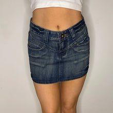  Vintage blue Sexy Girl Jeans Denim Skirt - womens 28" waist