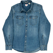  Levis Denim Shirt - Medium - Blue Cotton Blend