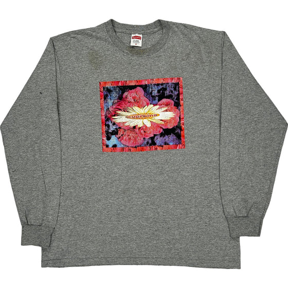 Supreme Graphic Sweatshirt - Medium - Grey Cotton Blend