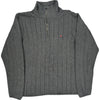 Polo Jeans Co Ralph Lauren 1/4 Zip Knit Jumper - XL - Grey Cotton