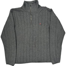  Polo Jeans Co Ralph Lauren 1/4 Zip Knit Jumper - XL - Grey Cotton