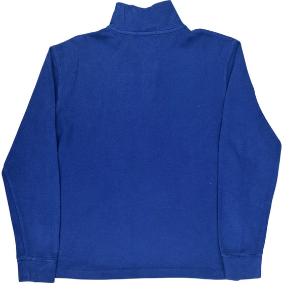 Polo Ralph Lauren Estate Rib 1/4 Zip Sweater - Medium - Blue Cotton