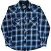 Wrangler Plaid Long Sleeve Shirt - Small - Blue Cotton