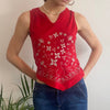 Vintage red Likos Vest - womens medium