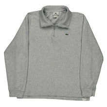  Crocodile Logo Lacoste Graphic 1/4 Zip - XL Grey Cotton Blend