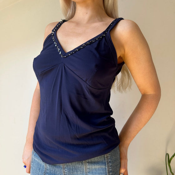 Vintage navy Unbranded Cami Top - womens medium