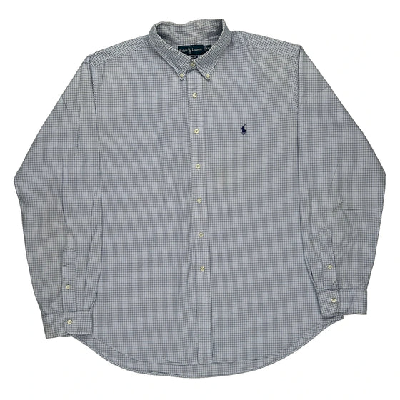 Ralph Lauren Checked Shirt - 2XL Blue Cotton