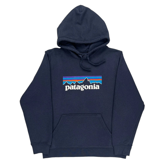 Patagonia Graphic Hoodie - Medium Navy Polyester Blend