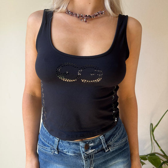 Vintage black Escada Sport Crop Top - womens small