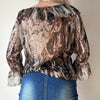 Vintage brown Unbranded Blouse - womens x-large