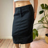 Vintage black Armani Jeans Denim Skirt - womens 32" waist