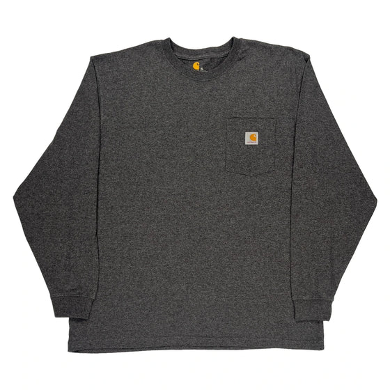 Carhartt Long Sleeve T-Shirt - XL Grey Cotton