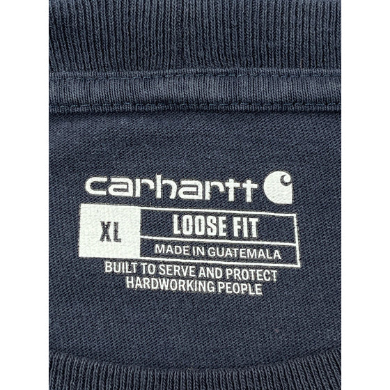 Carhartt K87 Loose Fit Pocket T-Shirt - XL - Navy Cotton