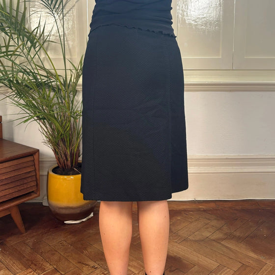 Vintage black Max & Co Midi Skirt - womens 28" waist