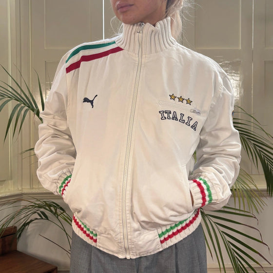 Vintage white Italia Puma Zip Up - womens small