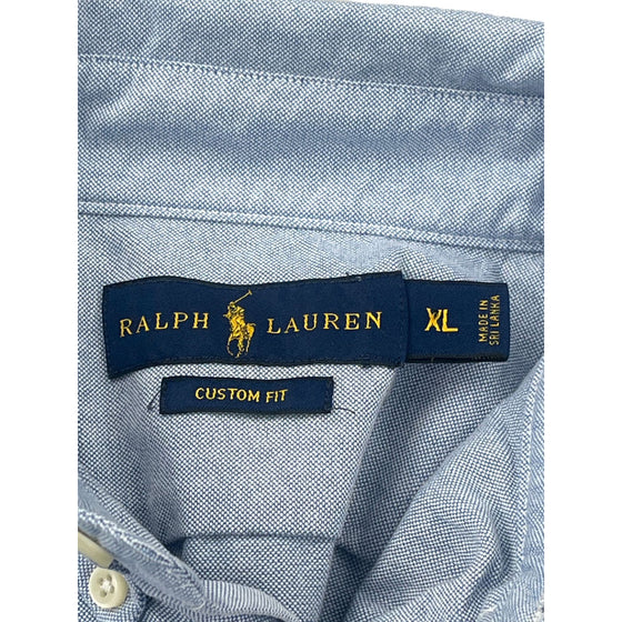 Ralph Lauren Custom Fit Shirt - XL - Blue Cotton