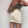 Vintage beige Gas Mini Skirt - womens 28" waist