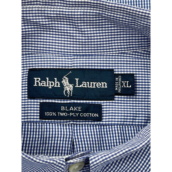 Ralph Lauren Blake Check Shirt - XL - Blue Cotton