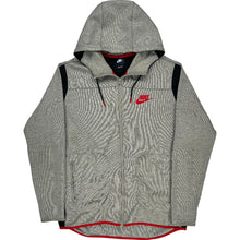  Nike Zip-Up Hoodie - Large - Grey Cotton Blend