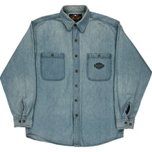  Harley Davidson Denim Shirt - Large - Blue Cotton