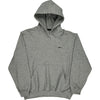 Nike Logo Hoodie - XL - Grey Cotton Blend