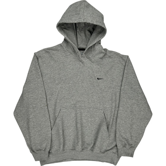 Nike Logo Hoodie - XL - Grey Cotton Blend