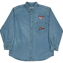  Competitors View Embroidered Denim Shirt - Large - Blue Cotton