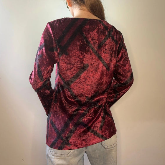 Vintage burgundy Gabriele Bellini Top - womens medium