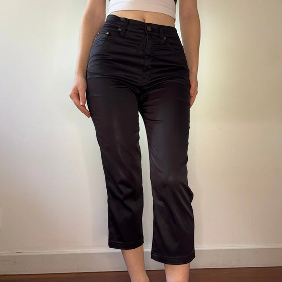 Vintage black Moschino Jeans Trousers - womens 26" waist