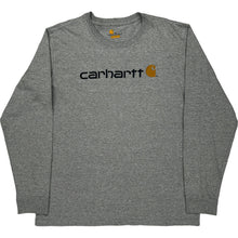  Carhartt Signature Graphic Long Sleeve T-Shirt - XL - Grey Cotton Blend