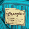 Western Fashion Wrangler Striped Shirt - Large Blue Cotton