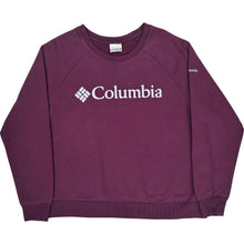  Columbia Logo Sweatshirt - XL - Purple Cotton Blend