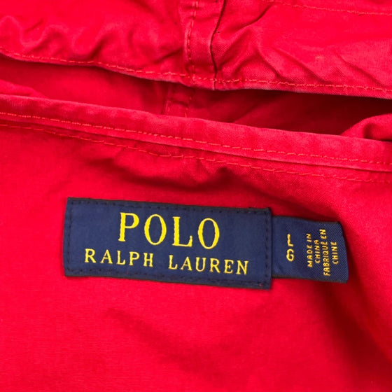 Polo Ralph Lauren Graphic Jacket - Large Red Cotton