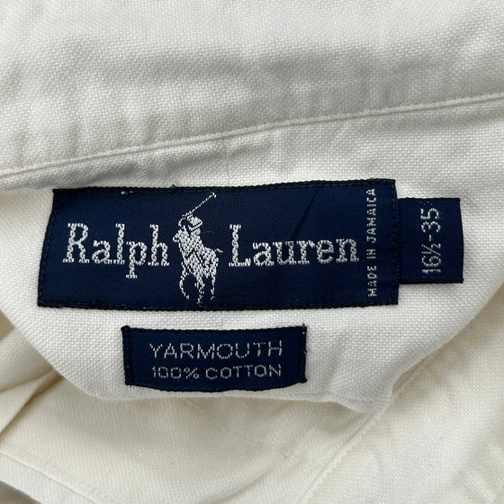 Ralph Lauren Collared Shirt - Large White Cotton