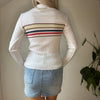 Vintage white Teddy Cardigan - womens small