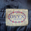 Vintage black Onyx Jeans Mini Skirt - womens 25" waist