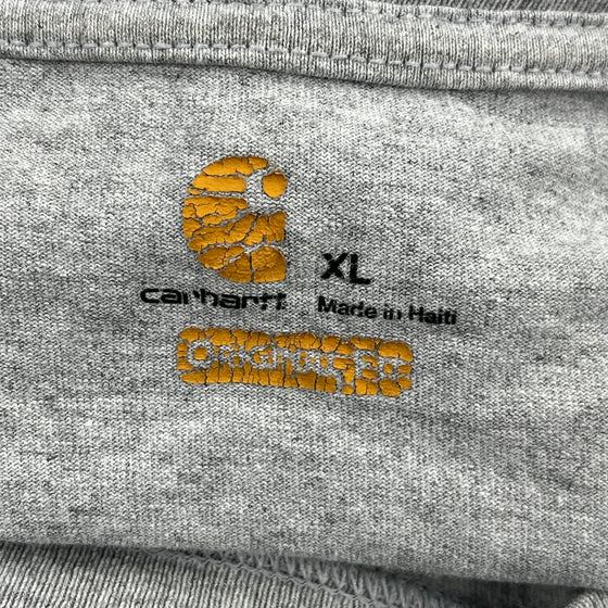 Pocket Carhartt Long Sleeve T-Shirt - XL Grey Cotton