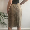 Vintage beige Passport Midi Skirt - womens 27" waist