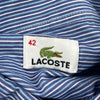 Lacoste Striped Shirt - Large Blue Cotton