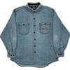 Harley Davidson Denim Shirt - XL - Blue Cotton