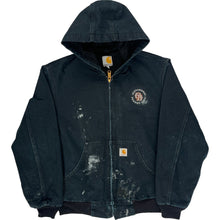  Carhartt Hooded Jacket - Small - Black Cotton Blend