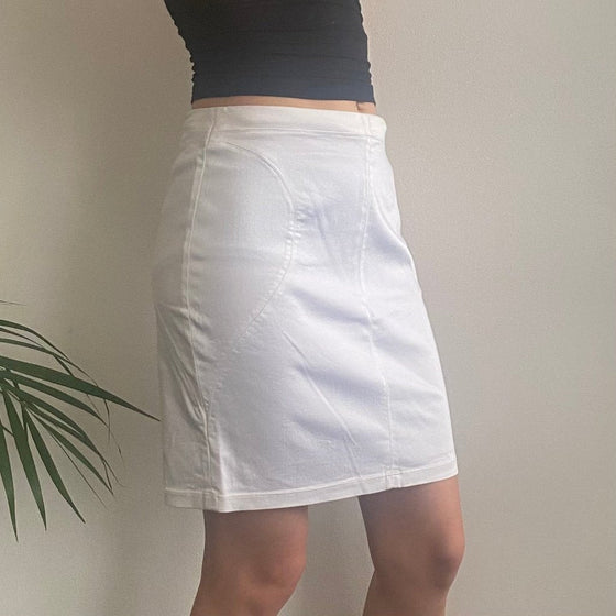 Vintage white Versace Skirt - womens 28" waist